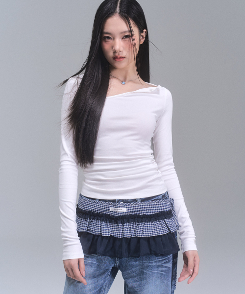 ZEROPLANET（ゼロプラネット）の「クロエ アンバランススリーブトップ [ホワイト]（Tシャツ/カットソー・レディース・ホワイト・SMALL/MEDIUM）」の7枚目の写真
