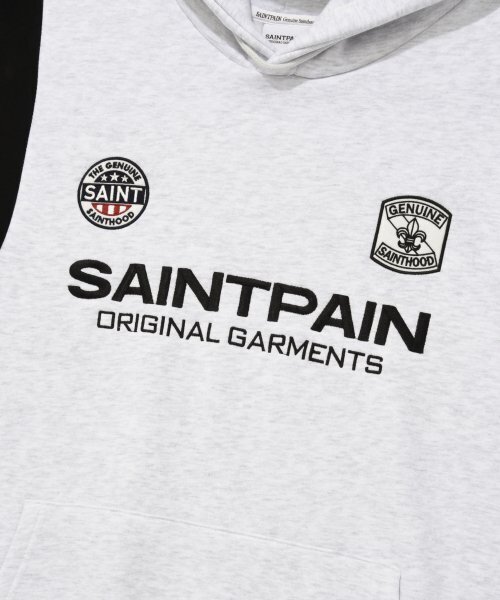 SAINTPAIN（セイントペイン）の「SPセイントクラブバスティフード-アッシュメランジ（パーカー・レディース・その他・LARGE/MEDIUM/SMALL）」の4枚目の写真