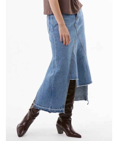 UNKNOWN PLANET（アンノウンプラネット）の「UP-353 アンバランスデニムスカート（スカート・レディース・その他・LARGE/MEDIUM/SMALL）」の3枚目の写真