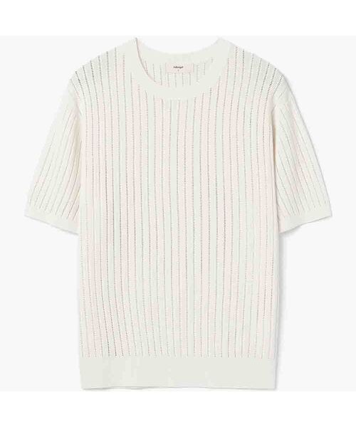 FABREGAT（ファブレガ）の「モネパンチングラウンドネックニット（4COLOR）（シャツ/ブラウス・メンズ・ブラウン/ブラック/アイボリー/グレー・2/3）」の2枚目の写真