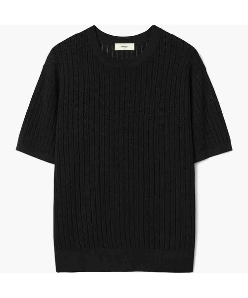 FABREGAT（ファブレガ）の「モネパンチングラウンドネックニット（4COLOR）（シャツ/ブラウス・メンズ・ブラウン/ブラック/アイボリー/グレー・2/3）」の3枚目の写真