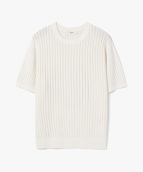 FABREGAT（ファブレガ）の「モネパンチングラウンドネックニット（4COLOR）（シャツ/ブラウス・メンズ・ブラウン/ブラック/アイボリー/グレー・2/3）」の5枚目の写真