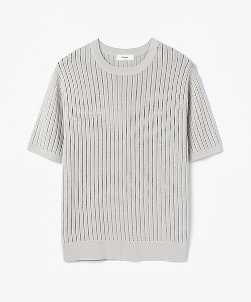 FABREGAT（ファブレガ）の「モネパンチングラウンドネックニット（4COLOR）（シャツ/ブラウス・メンズ・ブラウン/ブラック/アイボリー/グレー・2/3）」の6枚目の写真