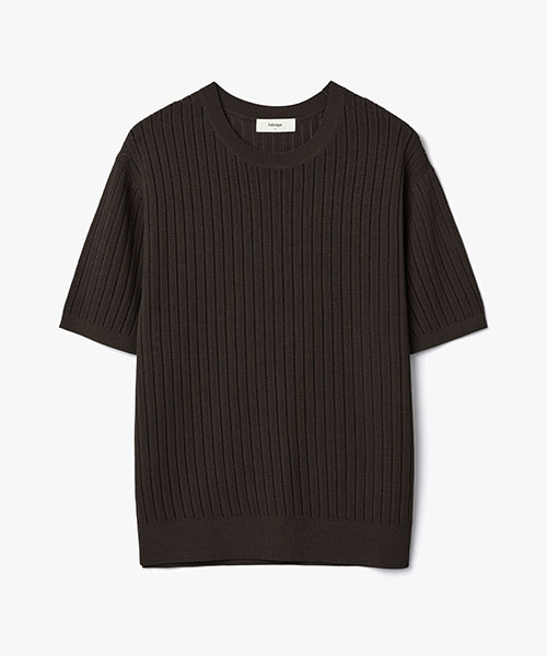 FABREGAT（ファブレガ）の「モネパンチングラウンドネックニット（4COLOR）（シャツ/ブラウス・メンズ・ブラウン/ブラック/アイボリー/グレー・2/3）」の7枚目の写真
