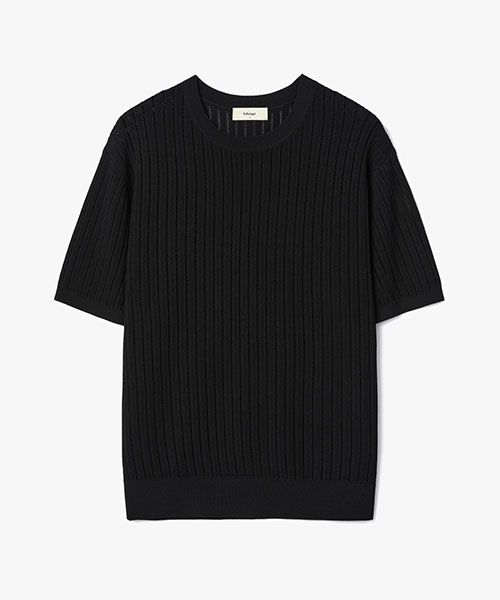 FABREGAT（ファブレガ）の「モネパンチングラウンドネックニット（4COLOR）（シャツ/ブラウス・メンズ・ブラウン/ブラック/アイボリー/グレー・2/3）」の8枚目の写真