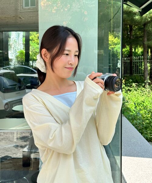 SAYUU(サユ)の「ピュアレイヤードTシャツレモン(Tシャツ/カットソー・レディース・ライトイエロー・FREE)」の4枚目の写真