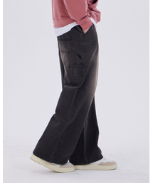 KEY RING WASHING DENIM PANTS(BLACK)