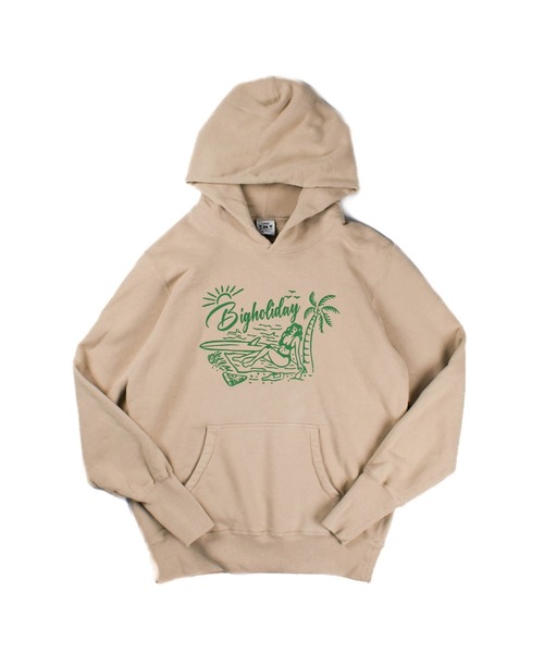 TMT（ティーエムティー）の「【TMT/ティーエムティー】VINTAGE SWEAT HOODIE TROPICAL（パーカー・メンズ・アイボリー/オレンジ/グリーン/ベージュ・X-LARGE/LARGE/MEDIUM/SMALL）」の2枚目の写真