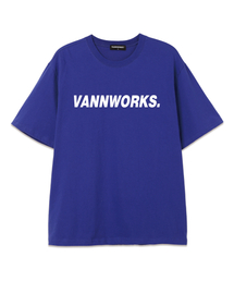 ベーシックロゴVER.2オーバーサイズ半袖Tシャツ(VS0105)ブルー/ホワイト