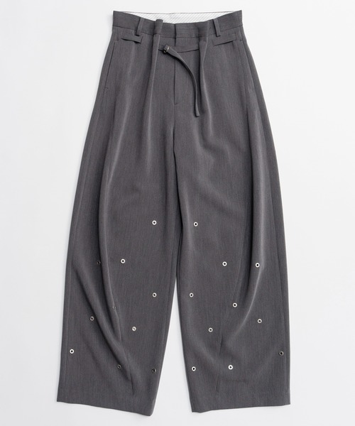 MAISON SPECIAL(メゾンスペシャル)の「Eyelet Tuck Pants/アイレットタックパンツ(その他パンツ・レディース・グレー・38/36)」の15枚目の写真