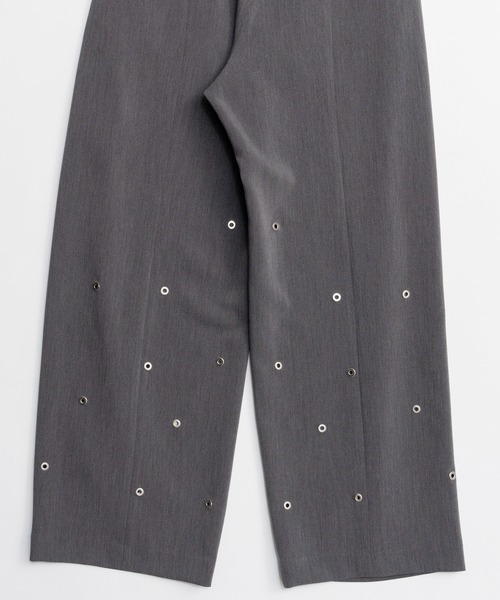 MAISON SPECIAL(メゾンスペシャル)の「Eyelet Tuck Pants/アイレットタックパンツ(その他パンツ・レディース・グレー・38/36)」の21枚目の写真