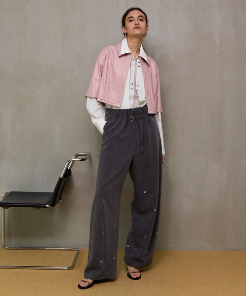 Eyelet Tuck Pants/アイレットタックパンツ（その他パンツ）｜MAISON