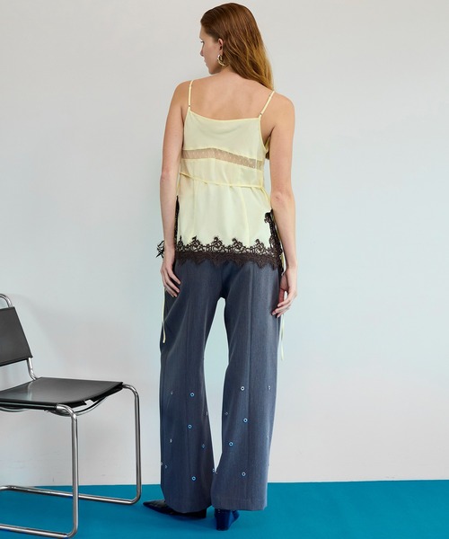 Eyelet Tuck Pants/アイレットタックパンツ（その他パンツ）｜MAISON