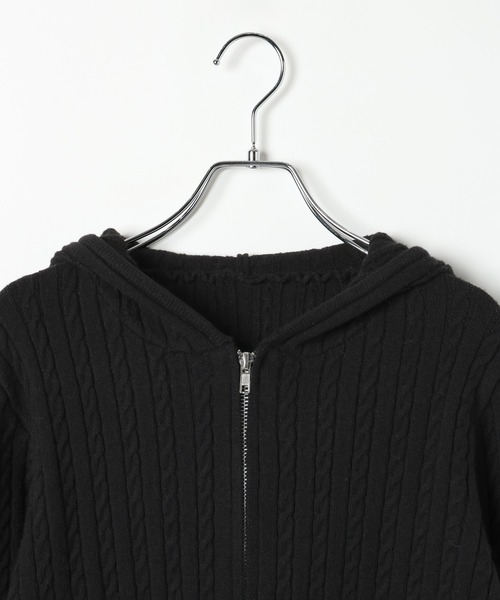 セール】3.3 Field Trip／ファーフードダブルジップニットパーカー