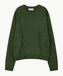 EYEUNDERSTAND（アイアンダスタンド）の「Diagonal Knit (Green)（ニット/セーター）」