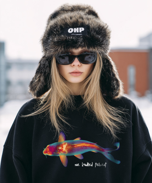 OHP(ワンハンドレッドパーセント)の「OHPxHARMONIA サーモフィッシュ 裏起毛 スウェット(スウェット・メンズ・ダークグレー/Beige/ブラック・2XL/M(95)/L/XL/3XL/4XL)」の5枚目の写真