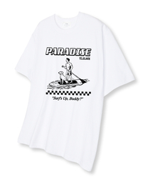 TI.GLAKE（ティーグレイク）の「Surf Up Barbie Overfit Short Sleeve T-Shirt White（Tシャツ/カットソー）」