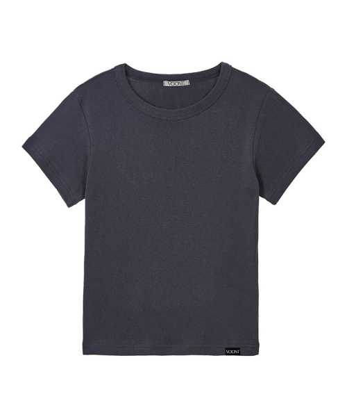 VOONT(ブント)の「VT Basic Tee (CHARCOAL)(Tシャツ/カットソー・レディース・チャコール・SMALL/MEDIUM)」の1枚目の写真