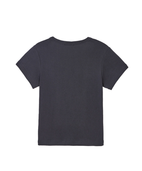 VOONT(ブント)の「VT Basic Tee (CHARCOAL)(Tシャツ/カットソー・レディース・チャコール・SMALL/MEDIUM)」の2枚目の写真