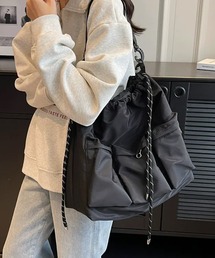 c.u.l | A4収納可 大容量 ナイロン マザーズバッグ ポケットあり ショルダーバッグ cula1365(ショルダーバッグ)