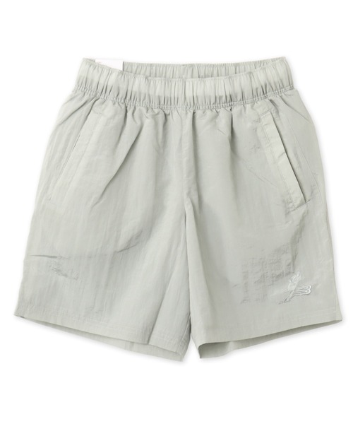 NEW BALANCE(ニューバランス)の「New Balance Shohei Signature Crinkle Nylon Short / ニューバランス オオタニ ショウヘイ シグネチャークリンクルナイロンショーツ(その他パンツ・メンズ・グレー/ブラック・M/L/XL)」の1枚目の写真