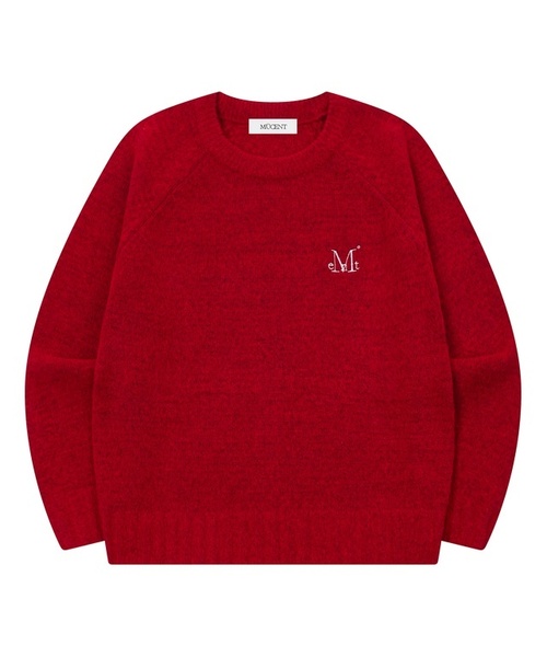 MUCENT(ムセント)の「モネ ナグラン ラウンドネック ニット (4カラー)(ニット/セーター・レディース・ネイビー/グレー/レッド/Beige・FREE)」の4枚目の写真
