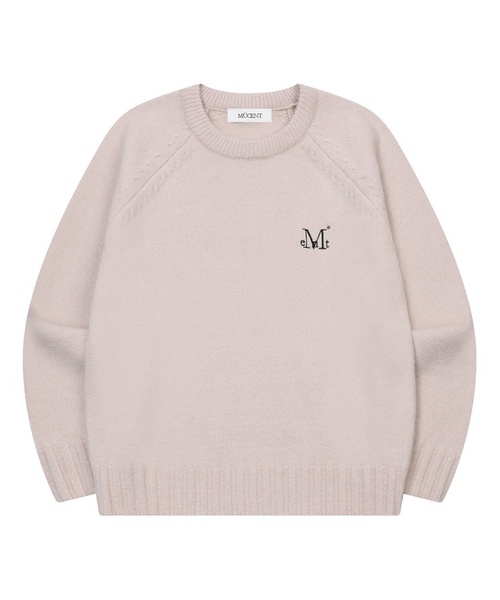MUCENT(ムセント)の「モネ ナグラン ラウンドネック ニット (4カラー)(ニット/セーター・レディース・ネイビー/グレー/レッド/Beige・FREE)」の2枚目の写真