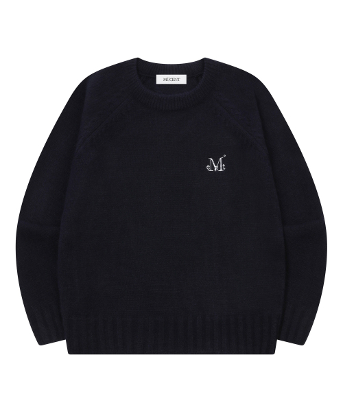 MUCENT(ムセント)の「モネ ナグラン ラウンドネック ニット (4カラー)(ニット/セーター・レディース・ネイビー/グレー/レッド/Beige・FREE)」の8枚目の写真