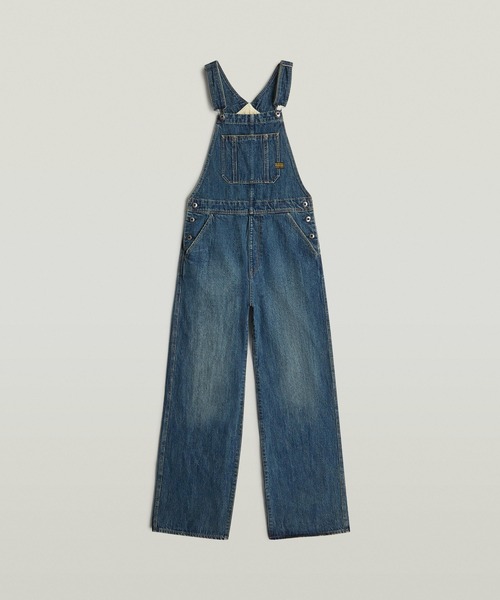 G-STAR(ジースター)の「Straight Leg Dungaree/ワイドストレートデニムサロペット(サロペット/オーバーオール・レディース・インディゴブルー・MEDIUM)」の5枚目の写真
