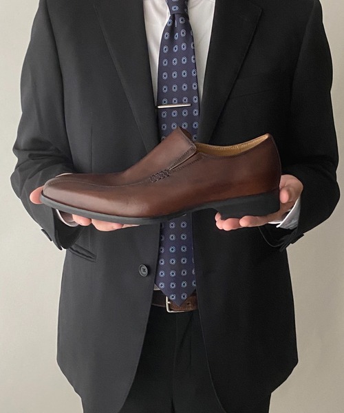 Piedi Nudi（ピエディヌーディ）の「LEON 本革 スリッポン ビジネスシューズ（ドレスシューズ・メンズ・ダークブラウン/ブラック・25.5cm/26.0cm/28.0cm/27.0cm/25.0cm）」の12枚目の写真