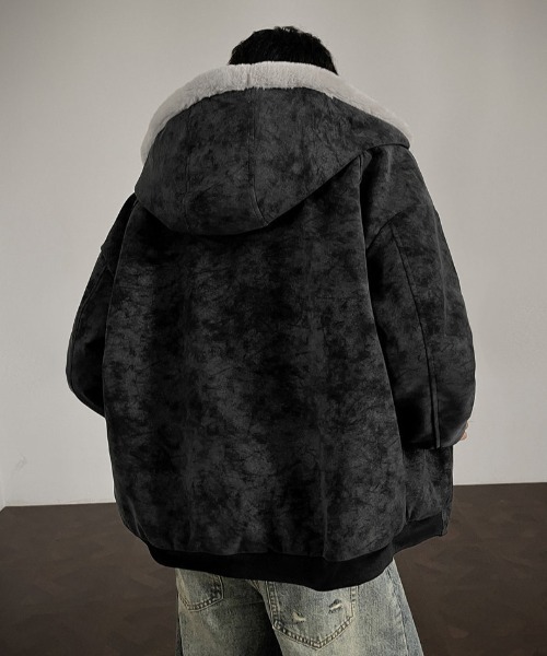 B.R.U（ブル）の「フェイクレザーフーディーブルゾン（ブルゾン・メンズ・ベージュ/ブラック系その他・FREE）」の14枚目の写真