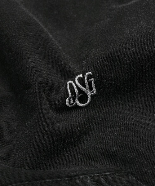 The DUFFER of ST.GEORGE（ザダファーオブセントジョージ）の「SULFUR DYE OXFORD PULLOVER HOODIE SHIRTS：サルファ染め オックスフォード シャツパーカー フードシャツ シャツアウター（パーカー・メンズ・ブラック/グリーン/オレンジ・SMALL/MEDIUM/LARGE/X-LARGE）」の18枚目の写真