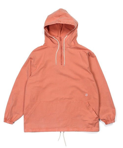 The DUFFER of ST.GEORGE（ザダファーオブセントジョージ）の「SULFUR DYE OXFORD PULLOVER HOODIE SHIRTS：サルファ染め オックスフォード シャツパーカー フードシャツ シャツアウター（パーカー・メンズ・ブラック/グリーン/オレンジ・SMALL/MEDIUM/LARGE/X-LARGE）」の14枚目の写真