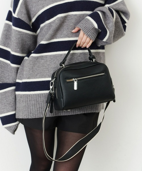 Olu.（オルドット）の「ダブルジップボストンバッグ（ボストンバッグ・レディース・グレイッシュベージュ/ブラック/アイボリー・FREE）」の17枚目の写真