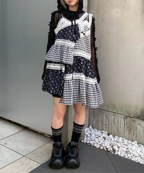 Candy Stripper(キャンディストリッパー)の「MESSY LACE BABY ドール(ワンピース・レディース・ピンク/オフホワイト/ブラック・FREE)」の2枚目の写真