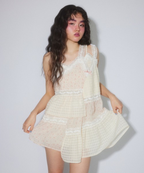 Candy Stripper(キャンディストリッパー)の「MESSY LACE BABY ドール(ワンピース・レディース・ピンク/オフホワイト/ブラック・FREE)」の13枚目の写真