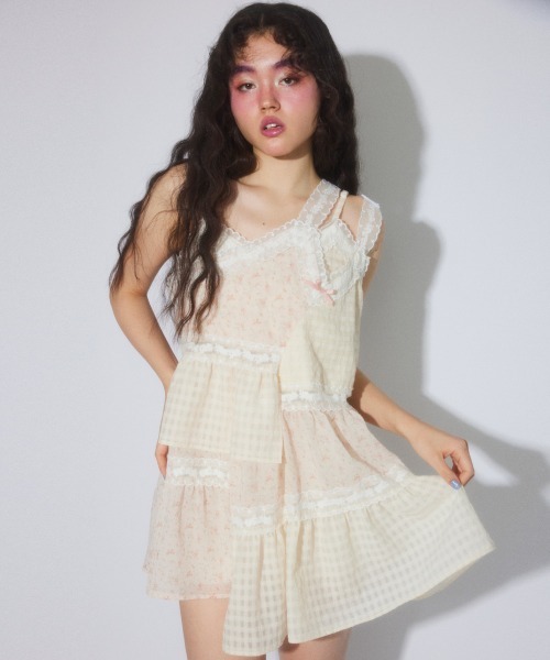 Candy Stripper(キャンディストリッパー)の「MESSY LACE BABY ドール(ワンピース・レディース・ピンク/オフホワイト/ブラック・FREE)」の15枚目の写真