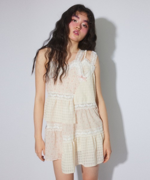 Candy Stripper(キャンディストリッパー)の「MESSY LACE BABY ドール(ワンピース・レディース・ピンク/オフホワイト/ブラック・FREE)」の17枚目の写真