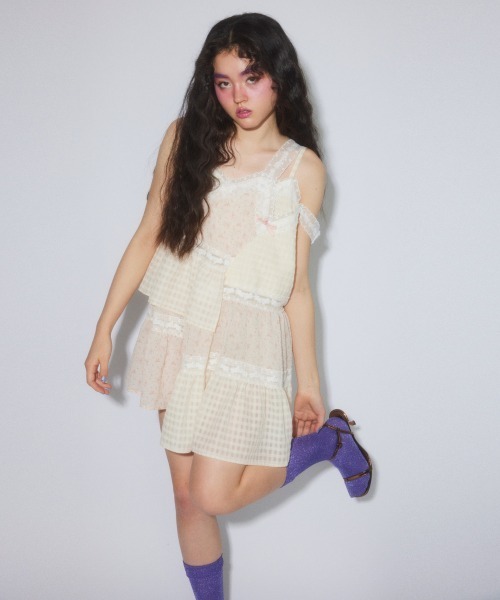 Candy Stripper(キャンディストリッパー)の「MESSY LACE BABY ドール(ワンピース・レディース・ピンク/オフホワイト/ブラック・FREE)」の20枚目の写真