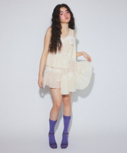 Candy Stripper(キャンディストリッパー)の「MESSY LACE BABY ドール(ワンピース・レディース・ピンク/オフホワイト/ブラック・FREE)」の21枚目の写真