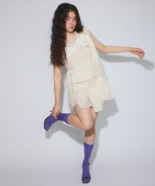 Candy Stripper(キャンディストリッパー)の「MESSY LACE BABY ドール(ワンピース・レディース・ピンク/オフホワイト/ブラック・FREE)」の22枚目の写真