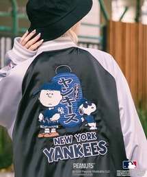 PEANUTS（ピーナッツ）の「【PEANUTS×MLB】オリジナルデザイン 和柄スカジャン ドジャース ヤンキース カブス スーベニア（スカジャン）」