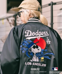 PEANUTS（ピーナッツ）の「【PEANUTS×MLB】オリジナルデザイン 和柄スカジャン ドジャース ヤンキース カブス スーベニア（スカジャン）」
