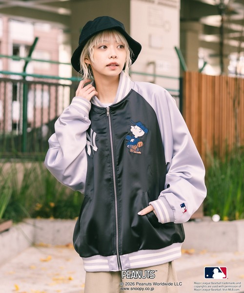 PEANUTS（ピーナッツ）の「【PEANUTS×MLB】オリジナルデザイン 和柄スカジャン ドジャース ヤンキース カブス スーベニア（スカジャン・メンズ・その他/その他2/その他1・MEDIUM/LARGE/X-LARGE）」の4枚目の写真