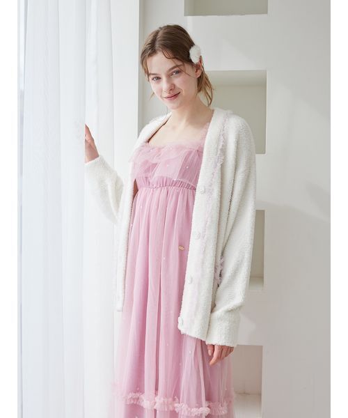 ハート柄チュールカップインワンピース（ルームウェア/パジャマ