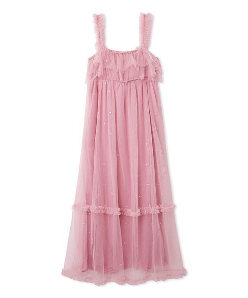 ハート柄チュールカップインワンピース（ルームウェア/パジャマ