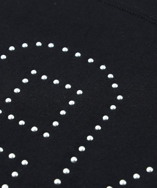 X-girl（エックスガール）の「STUDDED NUMBER S/S BABY TEE（Tシャツ/カットソー・レディース・ブラック/ホワイト/ライトグリーン・S/M）」の12枚目の写真