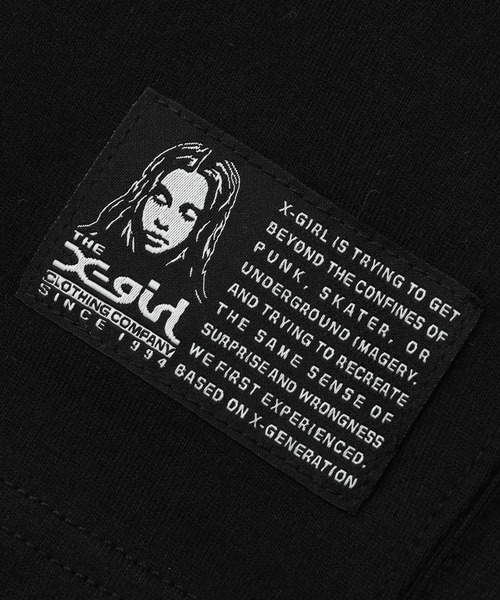 X-girl（エックスガール）の「STUDDED NUMBER S/S BABY TEE（Tシャツ/カットソー・レディース・ブラック/ホワイト/ライトグリーン・S/M）」の13枚目の写真