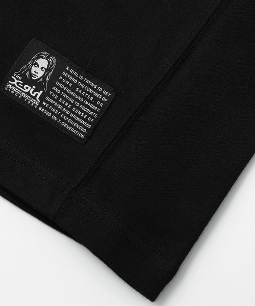 X-girl（エックスガール）の「STUDDED NUMBER S/S BABY TEE（Tシャツ/カットソー・レディース・ブラック/ホワイト/ライトグリーン・S/M）」の14枚目の写真