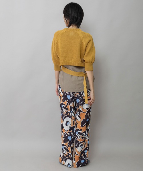 Munich（ミューニック）の「コットンニットバックベルトディテールプルオーバー（ニット/セーター・レディース・マスタード/ブラック/グレー・FREE）」の7枚目の写真